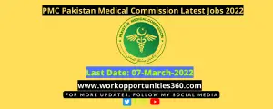PMC Pakistan Medical Commission Latest Jobs 2022