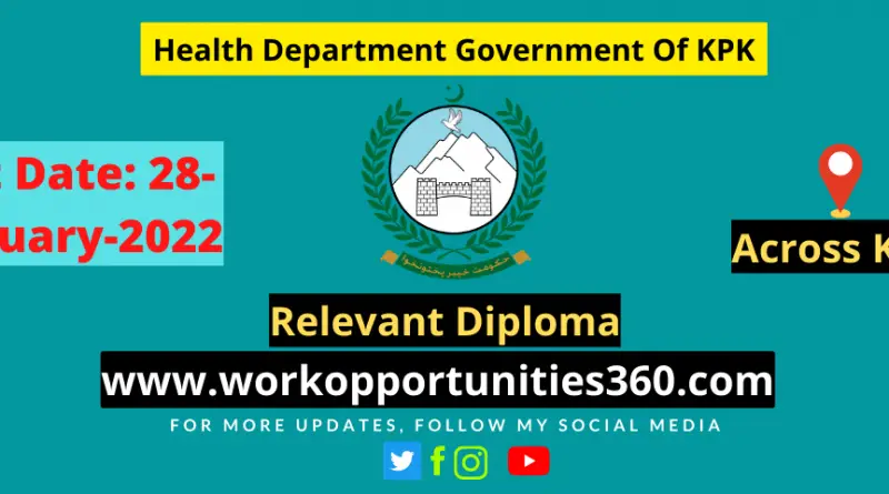 Government Of KPK Health Department Latest Jobs 2022