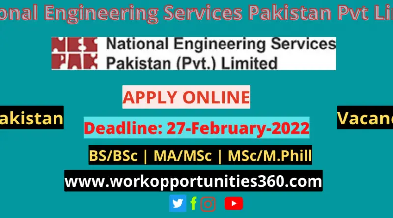 National Engineering Services Pakistan Pvt Limited NESPAK Jobs In Pakistan 2022