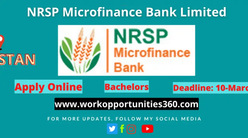 NRSP Microfinance Bank Limited Latest jobs In Pakistan 2022