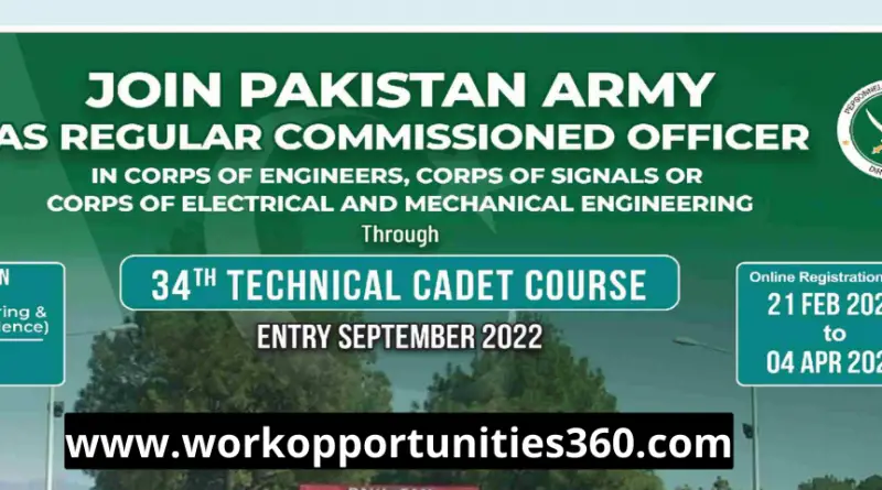 Join Pak Army As Regular Commissioned Officer Latest Jobs 2022 Apply Online