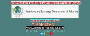 Securities and Exchange Commission of Pakistan SECP Latest Jobs 2022