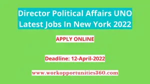 Director Political Affairs UNO Latest Jobs In New York 2022