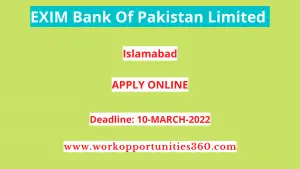 EXIM Bank Of Pakistan Limited Jobs In Islamabad 2022