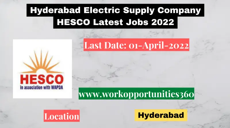 Hyderabad Electric Supply Company HESCO Latest Jobs 2022