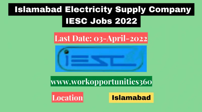 Islamabad Electricity Supply Company IESC Jobs 2022
