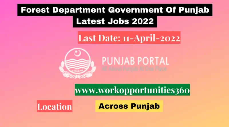 Forest Department Government Of Punjab Latest Jobs 2022