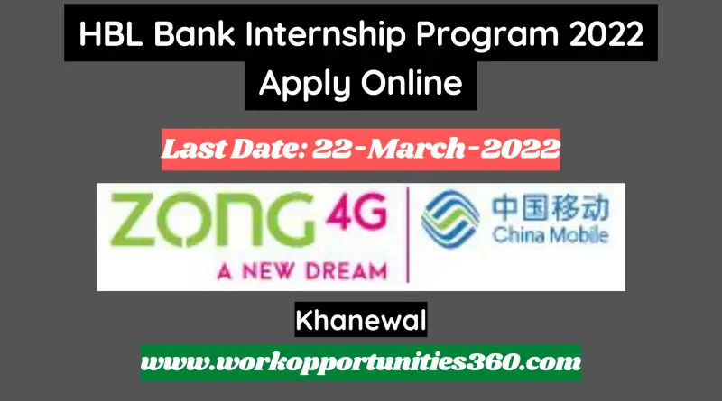 Zong Network Latest Jobs In Khanewal 2022