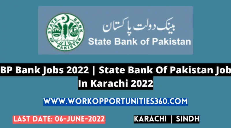 SBP Bank Jobs 2022 | State Bank Of Pakistan Jobs In Karachi 2022