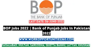 BOP Jobs 2022 | Bank of Punjab Jobs In Pakistan 2022