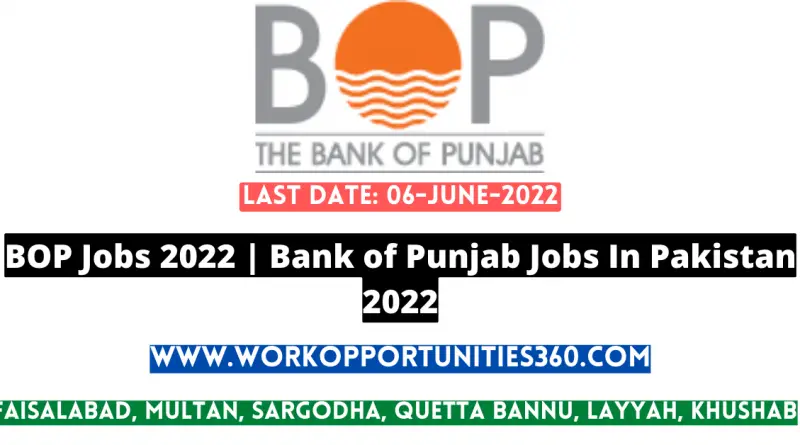 BOP Jobs 2022 | Bank of Punjab Jobs In Pakistan 2022