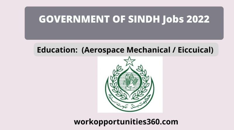 GOVERNMENT OF SINDH Jobs 2022