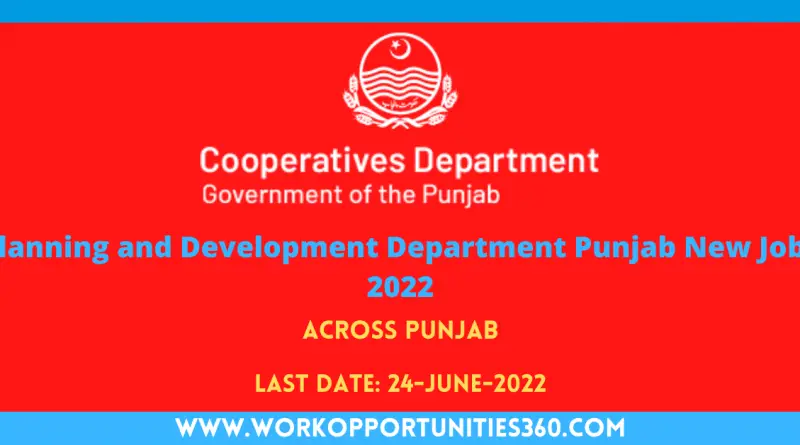 Planning and Development Department Punjab New Jobs 2022