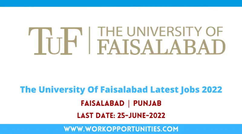 The University Of Faisalabad Latest Jobs 2022