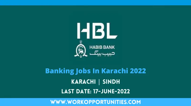 Banking Jobs In Karachi 2022
