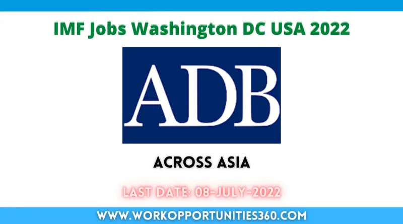Asian Development Bank ADB Jobs In Headquarters 2022