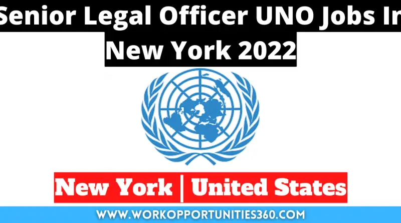 Senior Legal Officer UNO Jobs In New York 2022