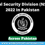 National Security Division (NSD) Jobs 2022 In Pakistan