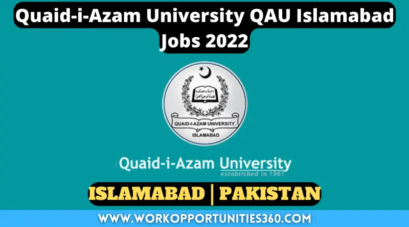 Quaid-i-Azam University QAU Islamabad Jobs 2022