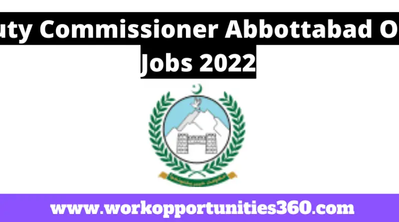 Deputy Commissioner Abbottabad Office Jobs 2022